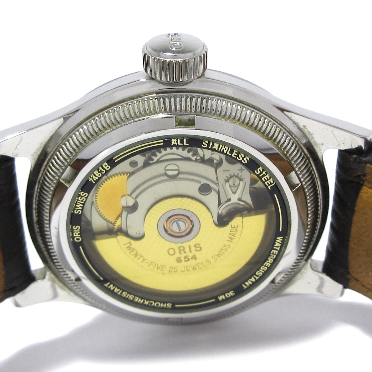 ORIS(オリス) 腕時計 ポインターデイト 7463B メンズ 裏スケ