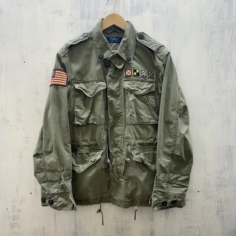 POLO RALPH LAUREN ポロラルフローレン ジャケット、上着 ジャケット、ブレザー 710660638001 ミリタリージャケット ジャングルファティーグ ビーズ ワッペン