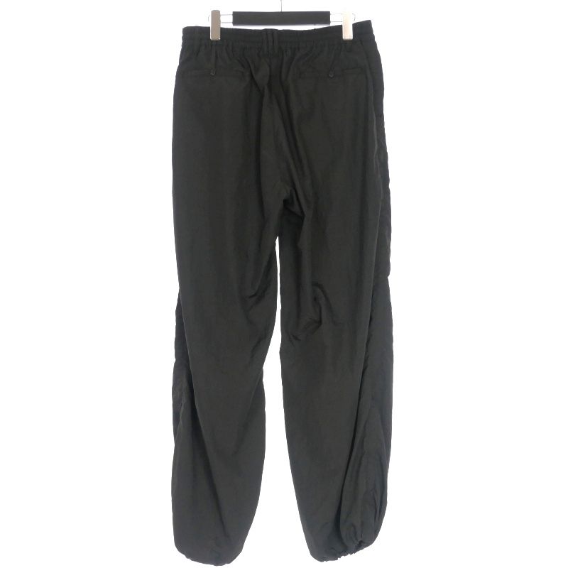 ヨーク YOKE 25SSNYLON 3PLEATED WIDE-LEG EASY TROUSERS イージーパンツ 3 ブラック 黒 YK25SS0922P