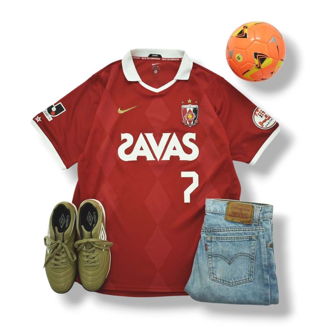 日本製 ナイキ NIKE 浦和レッズ 2010 HOME 1st S／S