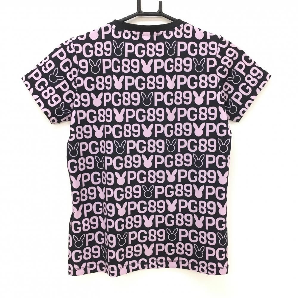 新品タグ付き　パーリーゲイツ　レディースウエアー　Mサイズ 超美品】パーリーゲイツ Tシャツ ダークネイビー×ライトパープル