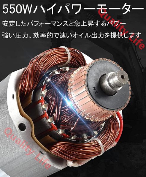 24Vコードレス電気グリースガン8000PSI高圧グリースガン600CC容量電動工具キット 2.7Ahリチウム電池