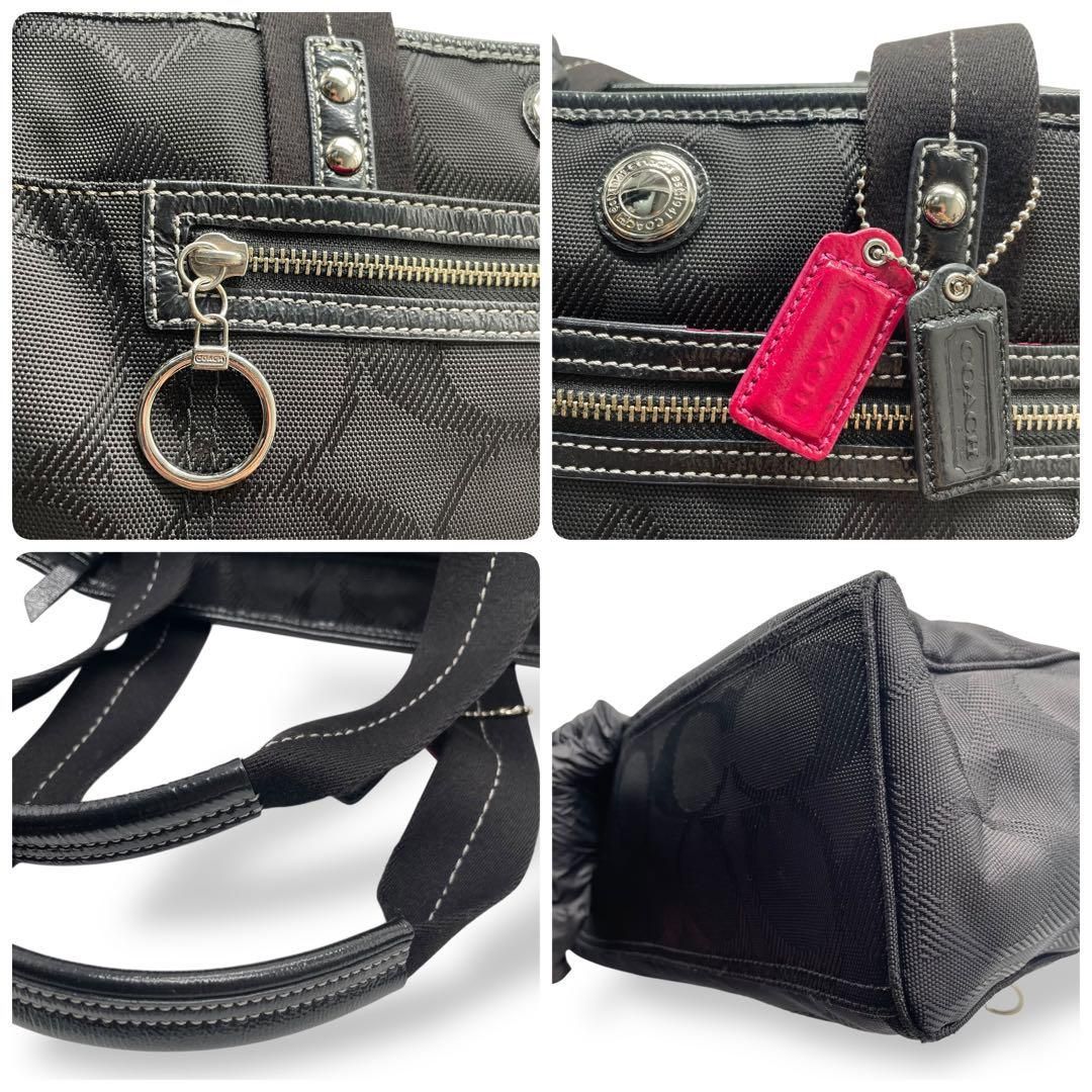 【美品】コーチ　COACH ビジネスバッグ　シグネチャー　キャンバス　A4収納 美品 COACH トートバッグ シグネチャー キャンバス A4収納