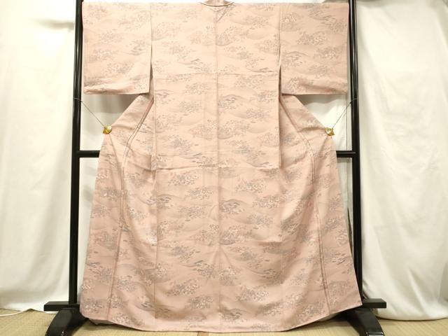 平和屋着物□上質な小紋 更紗花文 正絹 逸品 BAAU4272mz