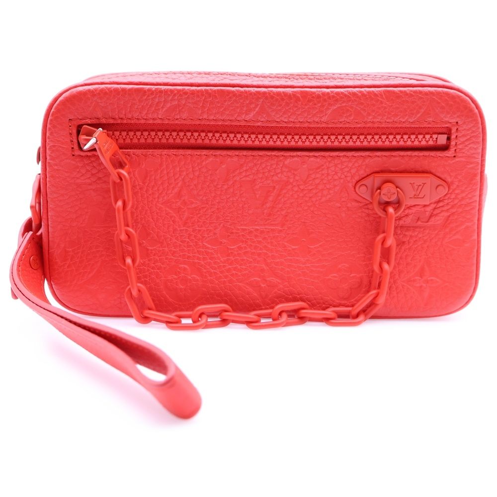 LOUIS VUITTON ルイヴィトン モノグラムアンプラント ポシェットヴォルガ ミニバッグ レッド トリヨンレザー M53555