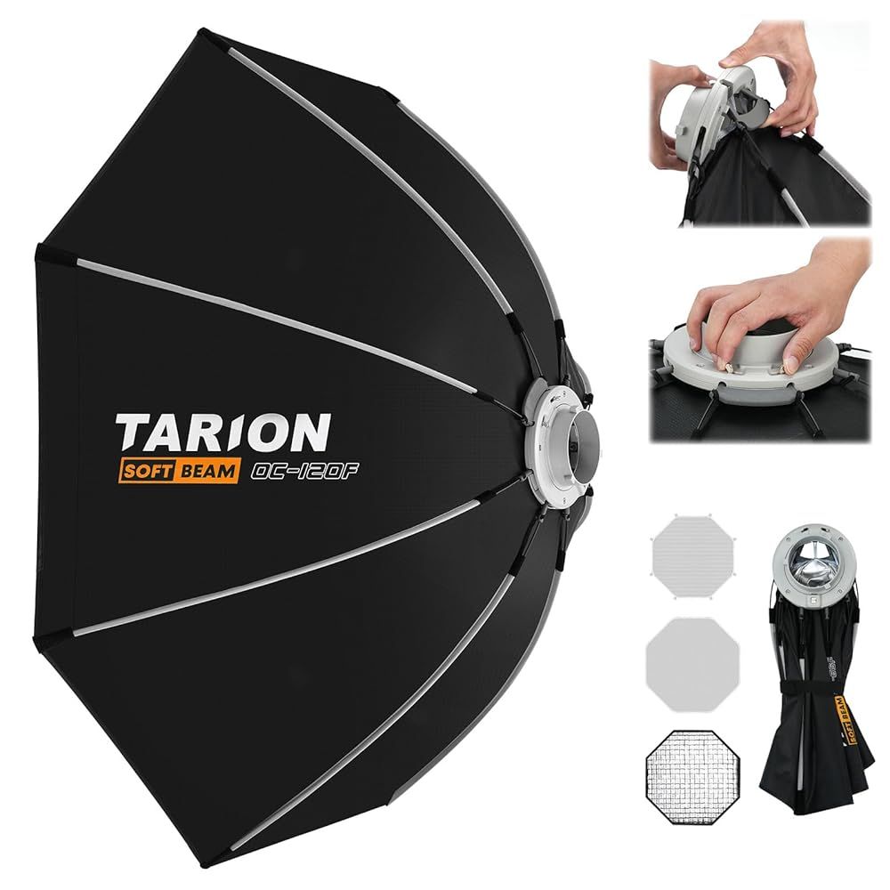 早い者勝ち １点限り TARION 八角形ソフトボックス120cm ボーエンズマウント OC-120F S型ブラケットを含む