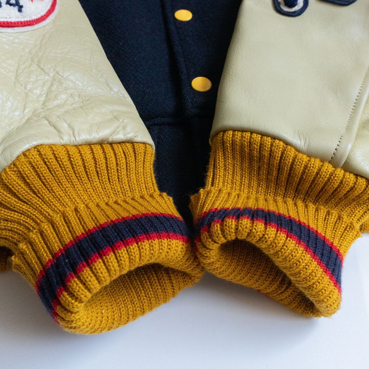 激レア♡【Beams Boy】athlete/袖レザー切替/フルデコ/スタジャン 200着限定 アワードジャケット スタジャン フルデコ 袖レザー