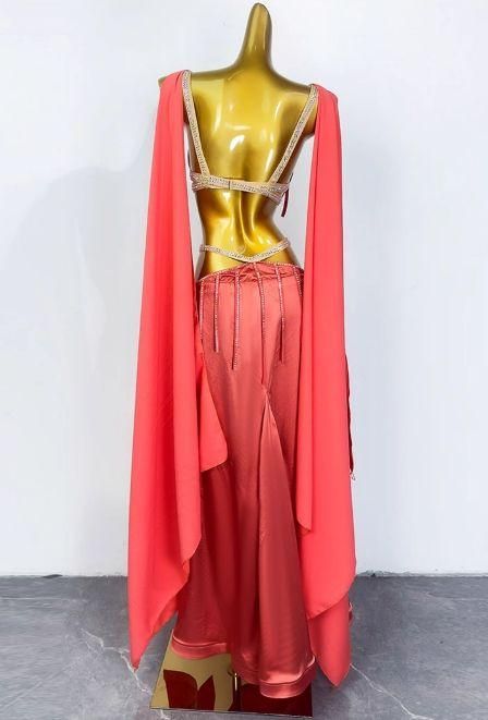 ベリーダンス オリエンタル衣装 シルバー セットアップ オーダーメイド