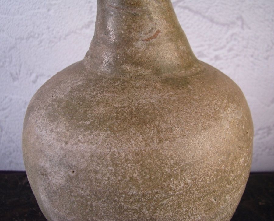 高麗青磁 古陶磁 高麗青磁盤口瓶 銀化 大徳利 高さ：27.5cm 朝鮮古美術/李