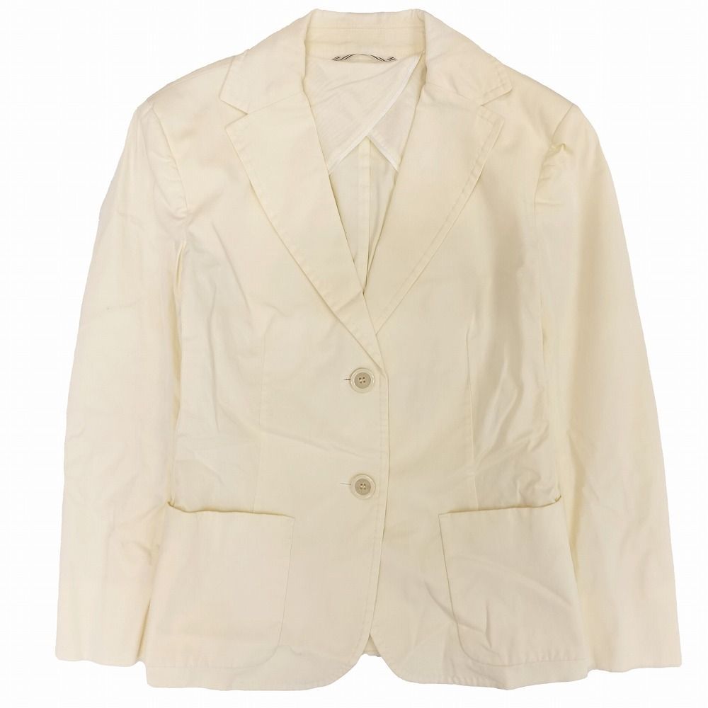 【希少】MAX MARA リネン　テーラードジャケット　大きいサイズ MaxMara マックスマーラ ダブルテーラードジャケット リネン