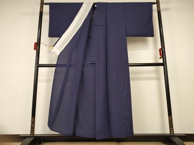 平和屋着物 夏物 色無地 絽 青褐色 正絹 AABB8277jd