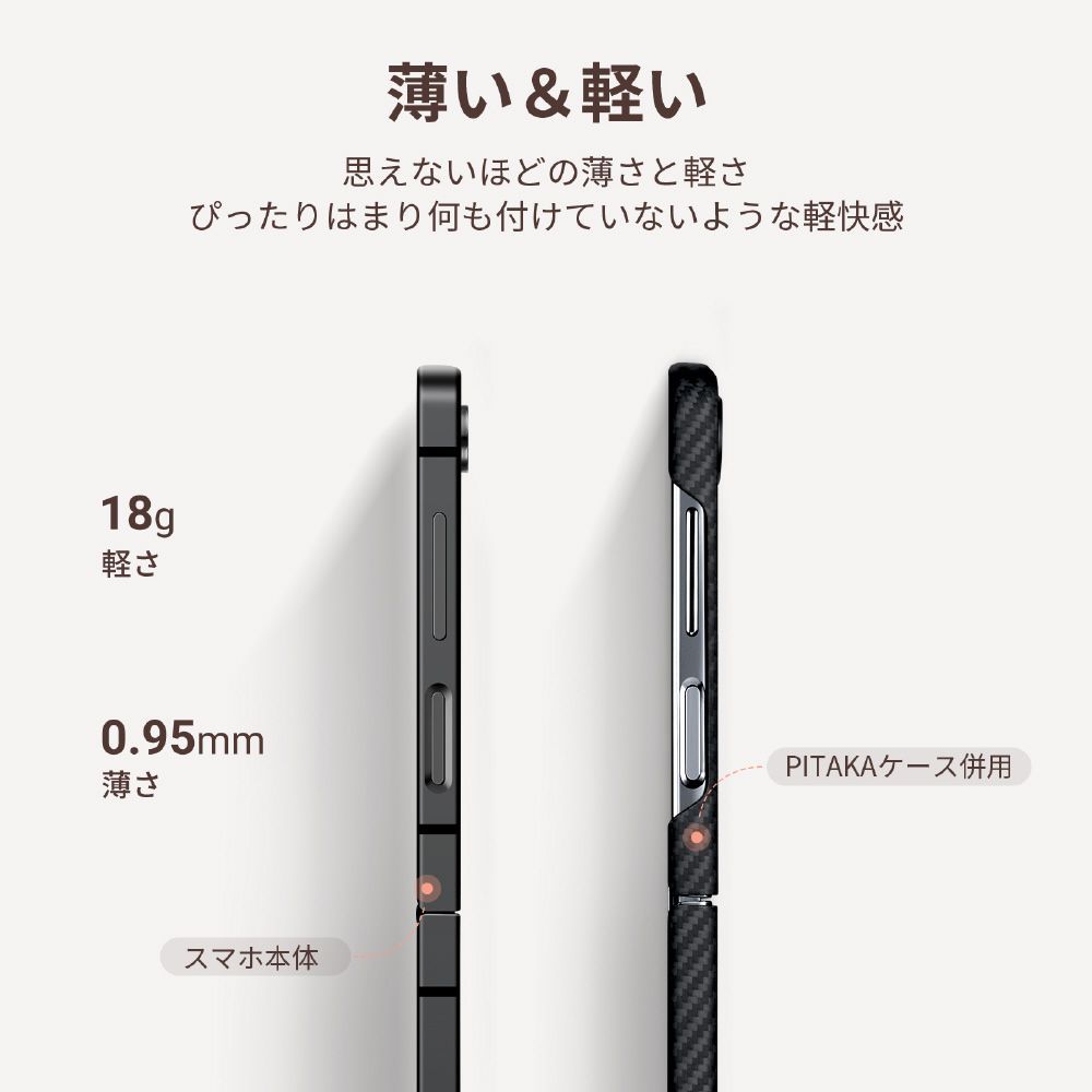 PITAKA ピタカ FRFLIP5 アラミド繊維 Galaxy Z Flip 5用 ケース MagEZ Case 3 ラプソディ 600D