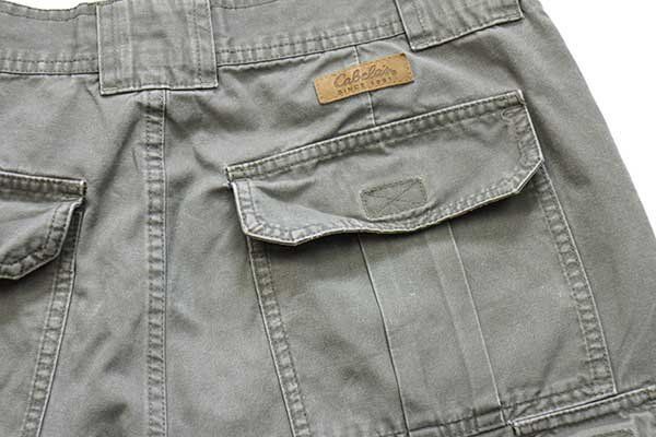 Cabela'sカベラス 7-Pocket Hiker コットン キャンバス ブッシュ ショートパンツ グリーングレー w34★ショーツ アウトドア  キャンプ