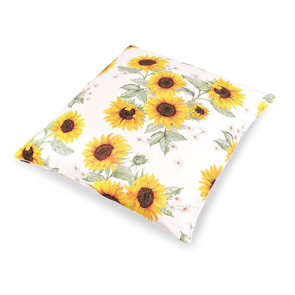 座布団カバー 55 59 Decor セット 銘仙判 おしゃれ 綿 スタイルデコール STYLE ソレイユ サンフラワー