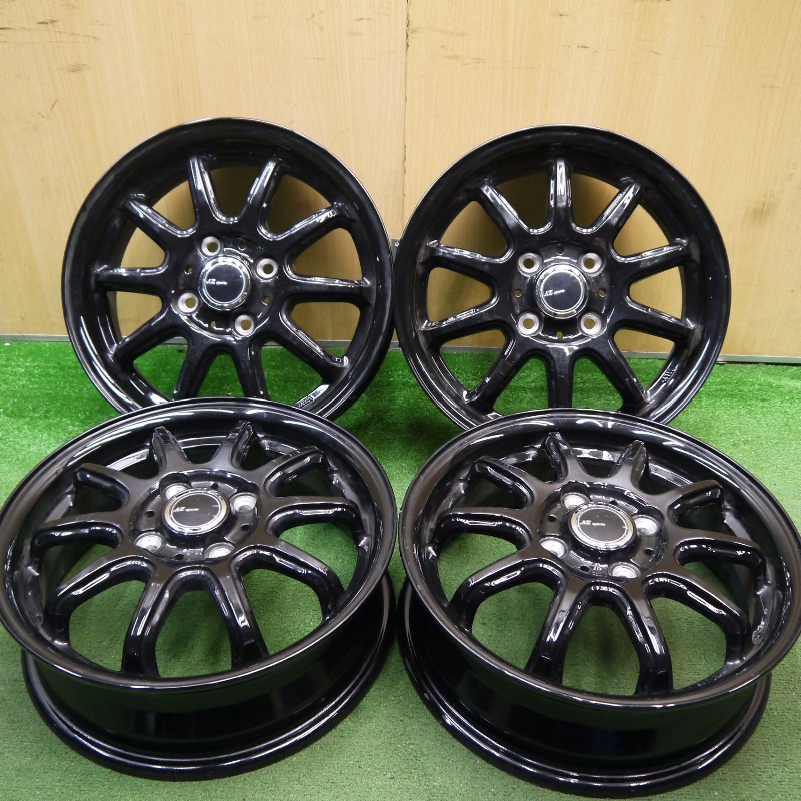 4本価格 AZ sports ホイール 14インチ AZスポーツ 14×4.5J PCD100|4H 5052009Hホ