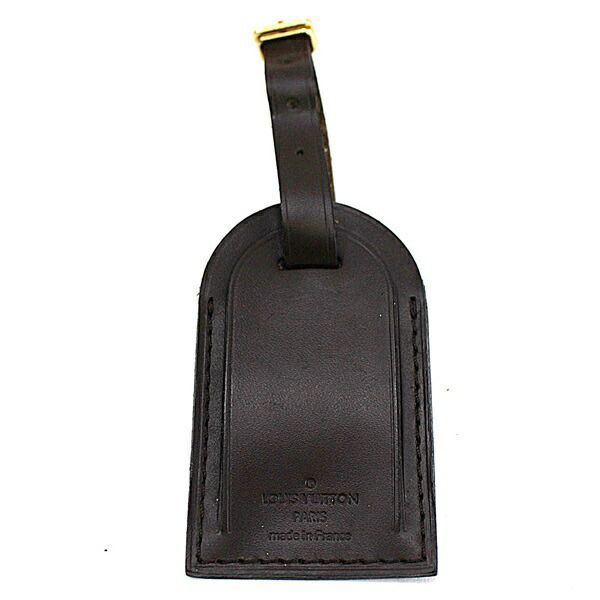ルイヴィトン ネームタグ 名札 ダークブラウン 中古 Aランク LOUIS