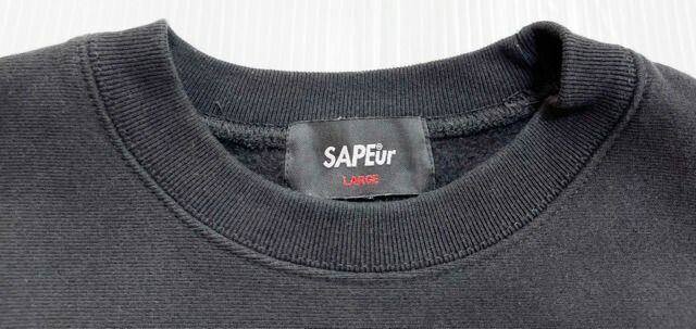 SAPEur（サプール）JUST IMAGINE THE FUTURE クルーネック スウェット