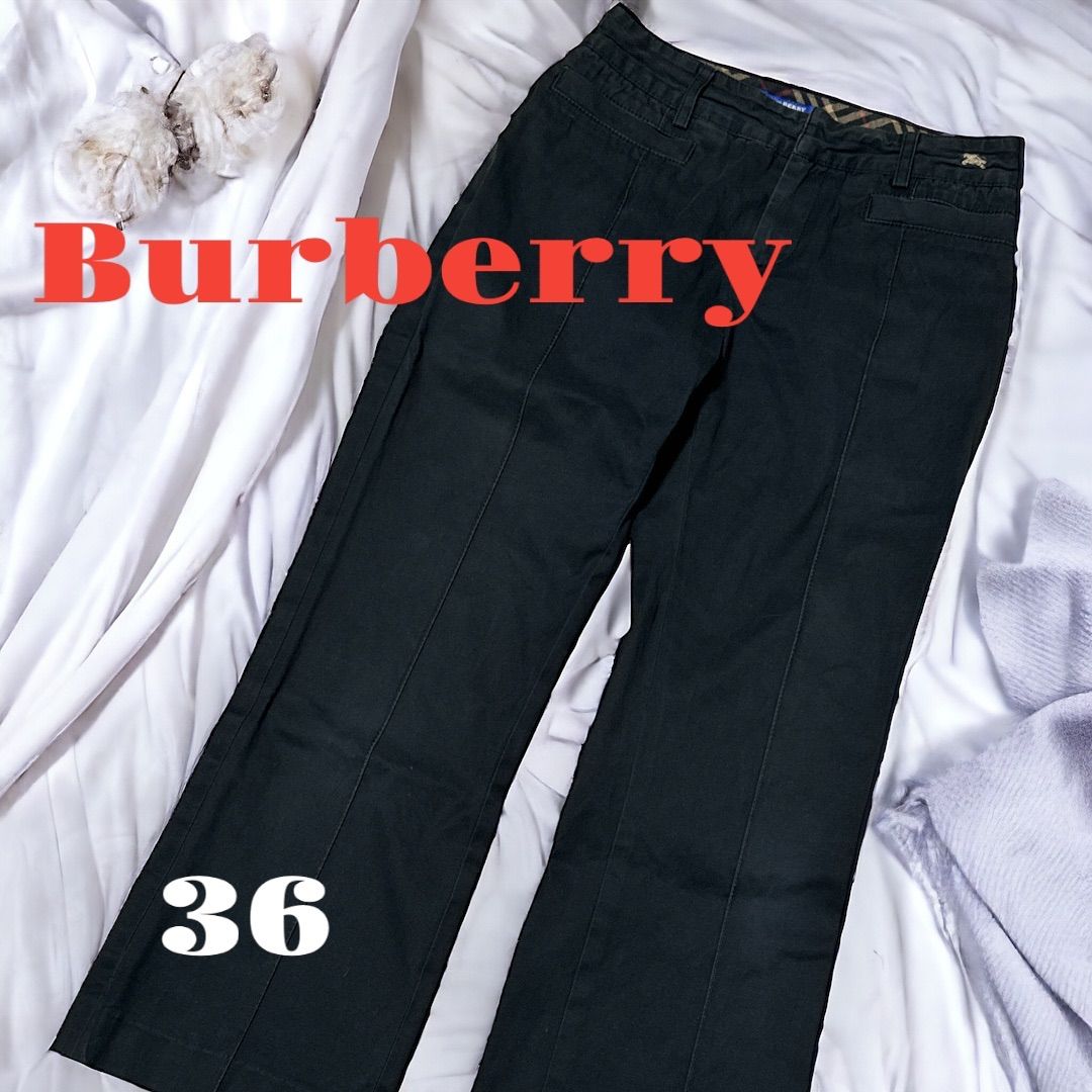 未使用品】 Burberry バーバリーロンドン カジュアルパンツ 黒 36