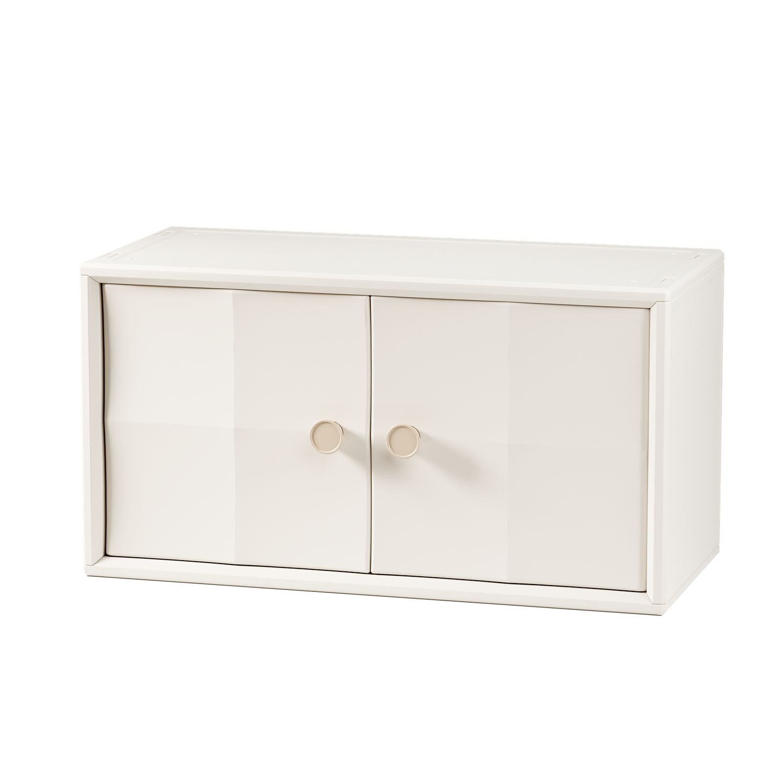 超人気！み重ね収納 収納棚 扉付き おもちゃ箱 幅74cm White おもちゃ箱 積み重ね収納 収納棚 おもちゃ収納 扉付き 幅74cm 前