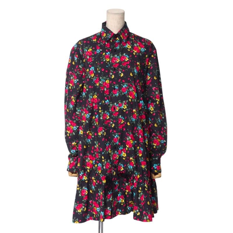 花柄 長袖シャツ Yohji Yamamoto 花柄長袖シャツ サイズ2