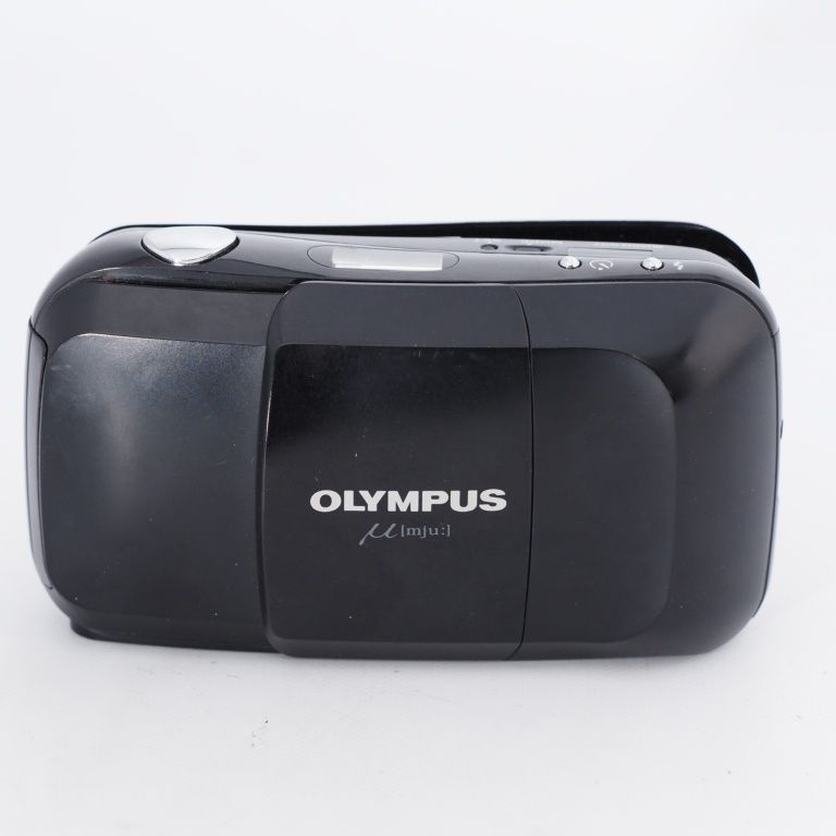 ジャンク OLYMPUS μ[mju:] ブラック フィルムカメラ OLYMPUS