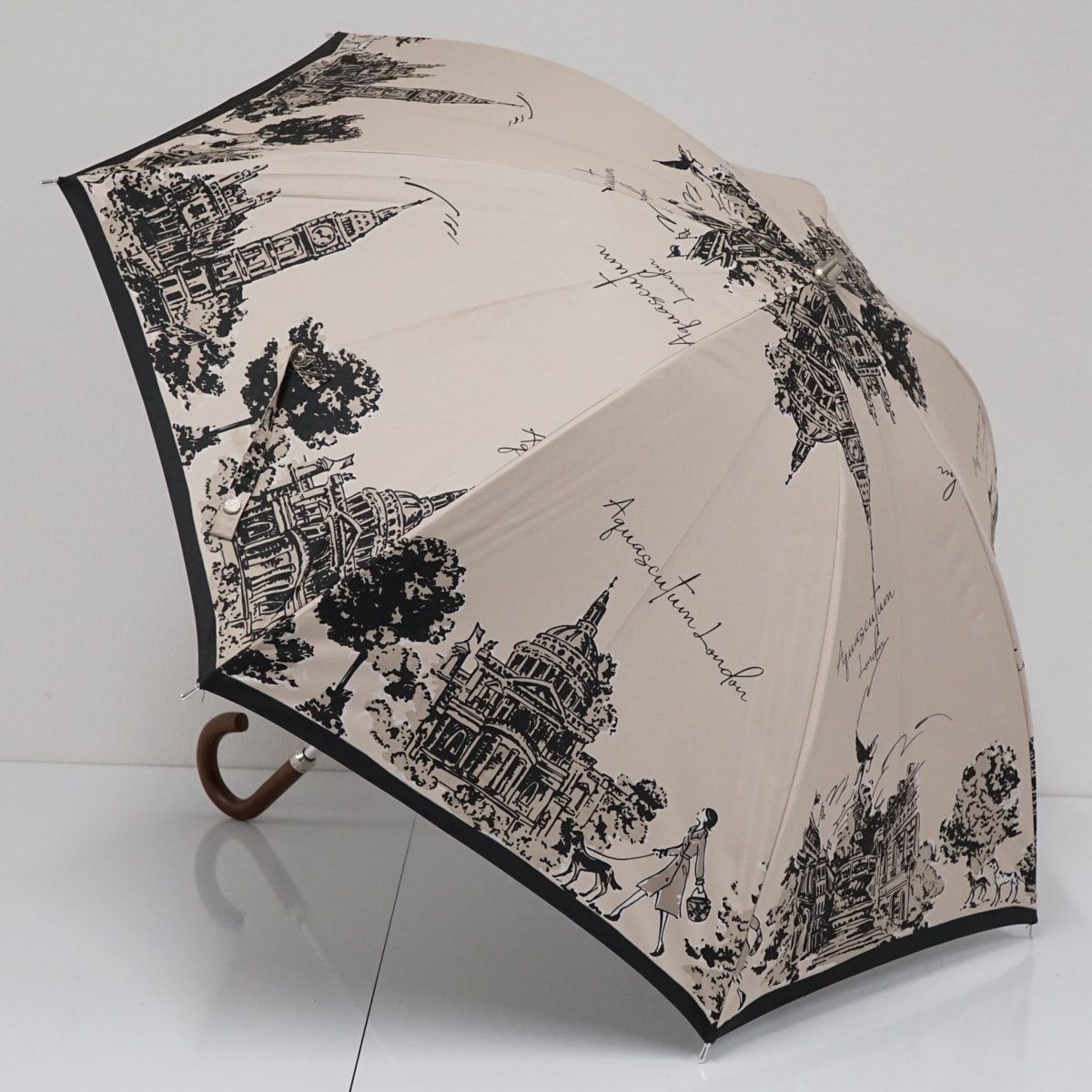Aquascutum 軽量晴雨兼用傘 完全遮光 ロンドンガール サマー
