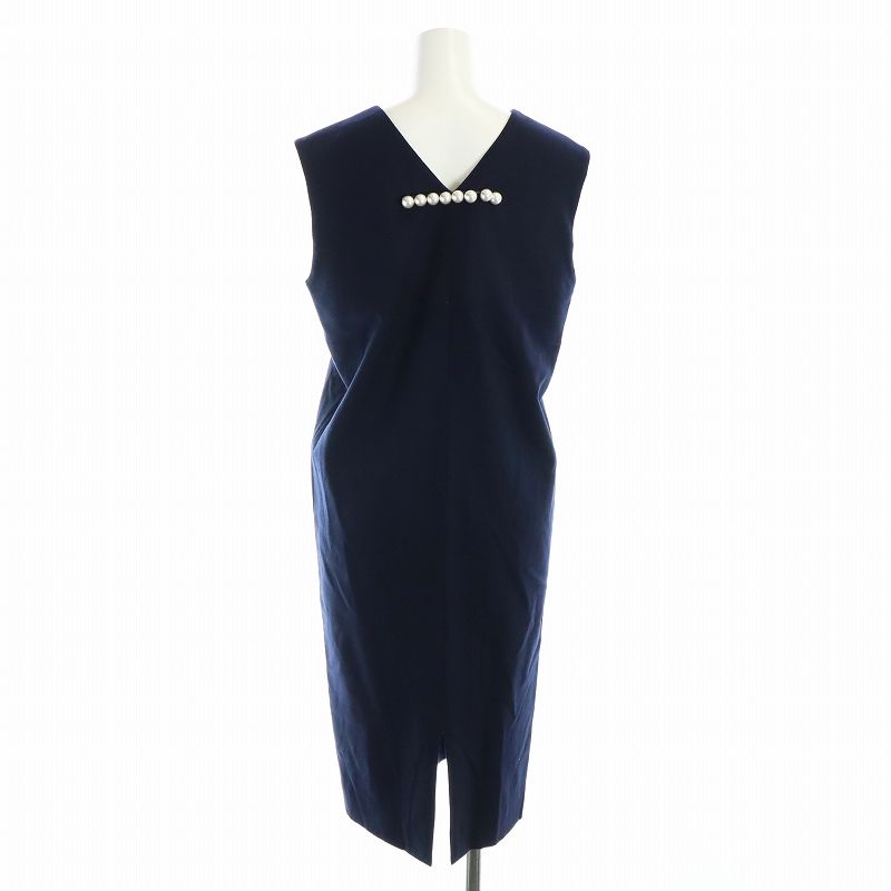 YOKO CHAN ブラックノースリーブロングワンピース38