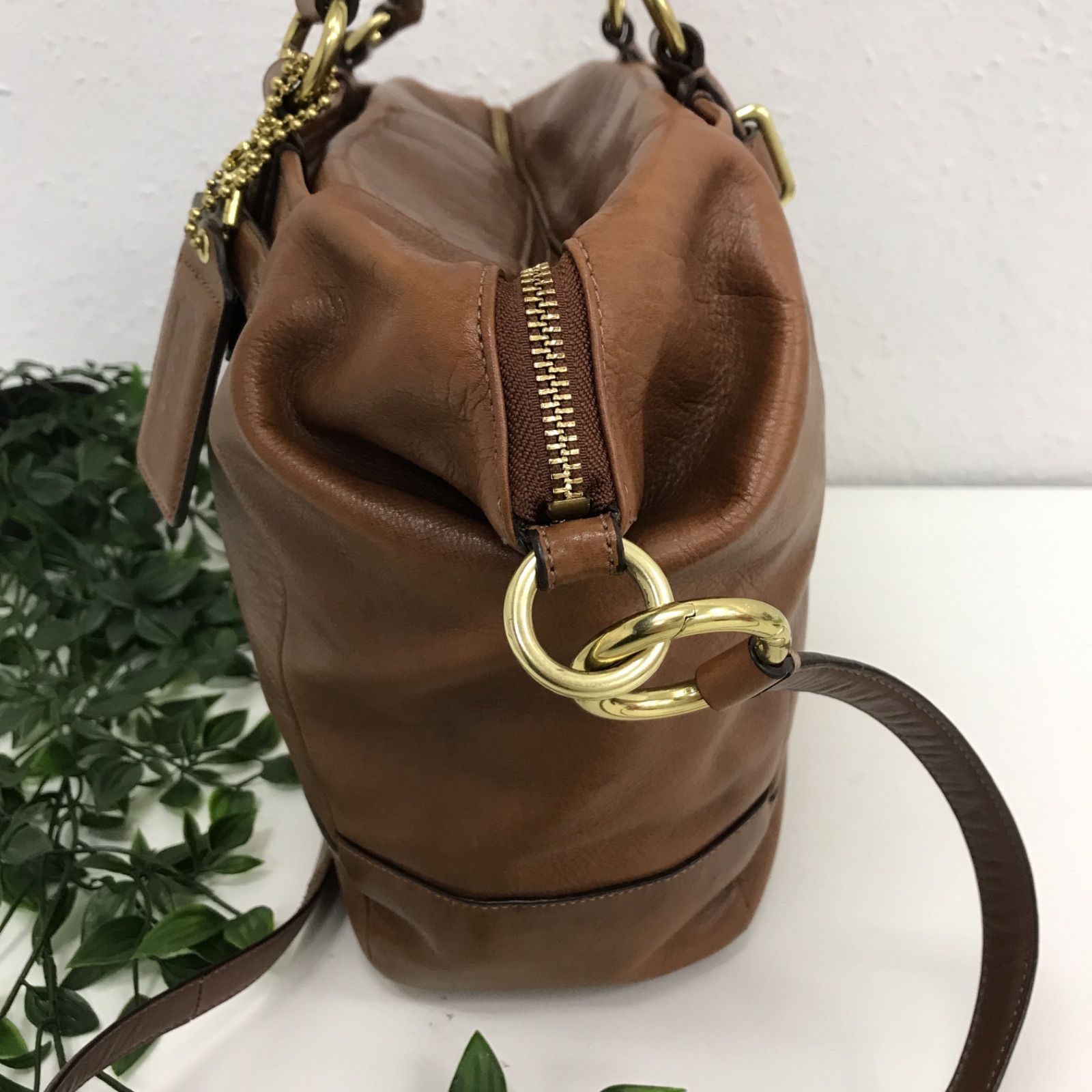 送料無料/プレゼント付♪ 美品 COACH ハンドバッグ 2way ショルダー