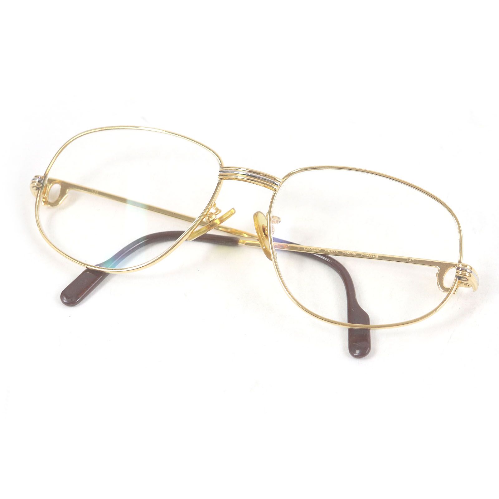 良品□Cartier カルティエ ヴィンテージ トリニティ メガネ 眼鏡