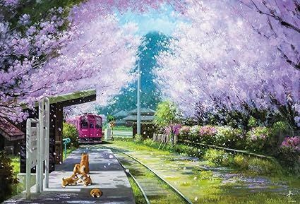 【在庫処分】【日本製】ビバリー 1000ピース ジグソーパズル 春のプラットホーム（49×72）1000-052