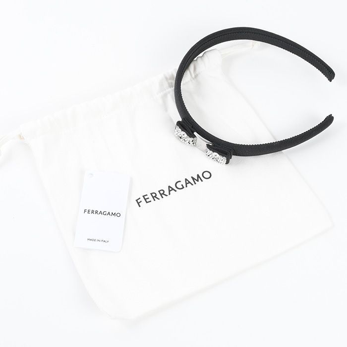 FERRAGAMO フェラガモ ヘアアクセサリー VARA ヴァラ クリスタル