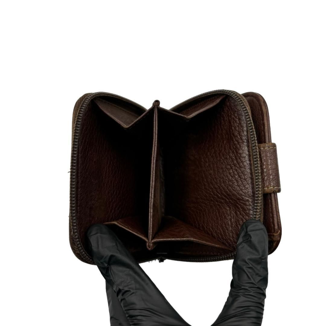 PRADA プラダ 折り財布 二つ折り ブラウン レザー PA003 PRADA プラダ 