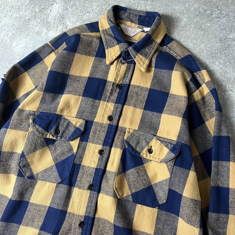 70s USA製 FROSTPROOF ブロック チェック コットン ヘビー