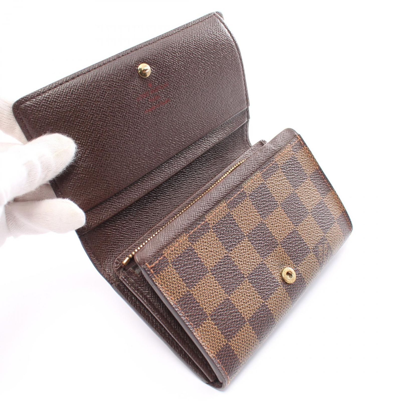 ルイヴィトン ダミエ エベヌ ポルトフォイユ トレゾール 二つ折り財布 LOUIS VUITTON（ルイ・ヴィトン） ルイ ヴィトン 二つ折り財布