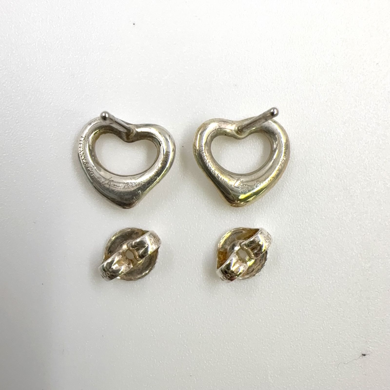 TIFFANY & Co. オープンハート AG925 シルバー ピアス - メルカリ