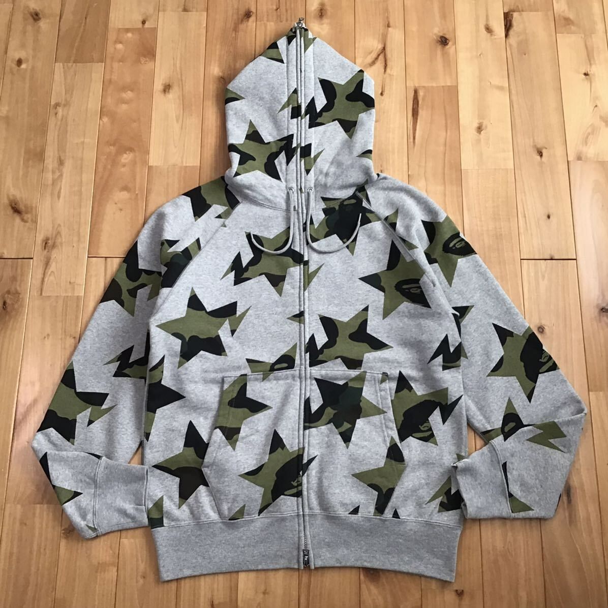 BAPE camo スター パーカー グレー Mサイズ a bathing ape BAPE 