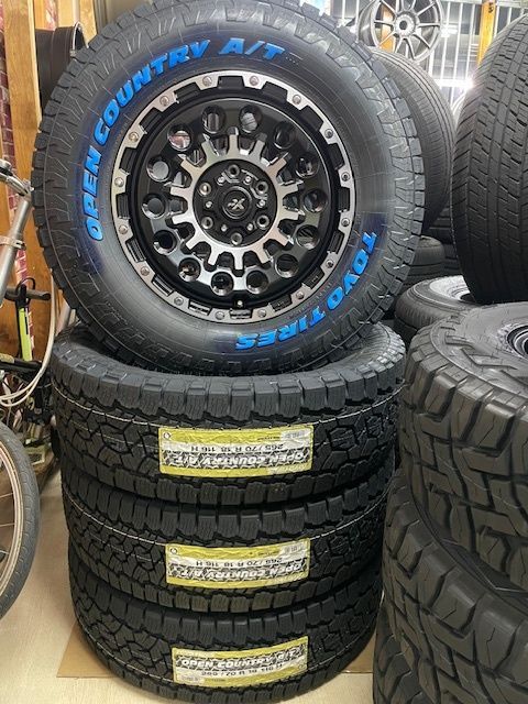 ランクル250に ホイール PPX GX14 18インチ マットブラックポリッシュ TOYO オープンカントリーA|TⅢ 265|70R18付 ホワイトレター