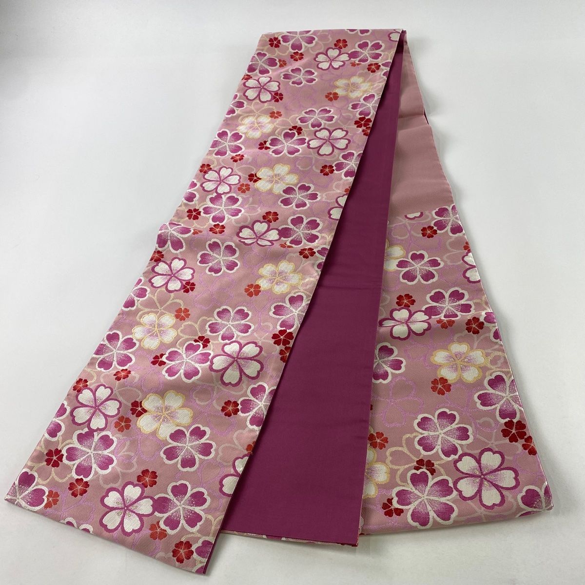 袋帯 秀品 桜 箔 ピンク 六通 正絹 【中古】 - メルカリ