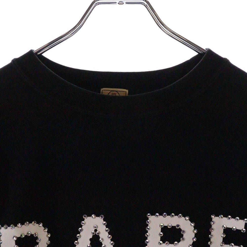 A Bathing Ape ラインストーン ポロシャツ 半袖 スワロフスキー 初期 ベイシングエイプ bathing ape ポロシャツ ラインストーン