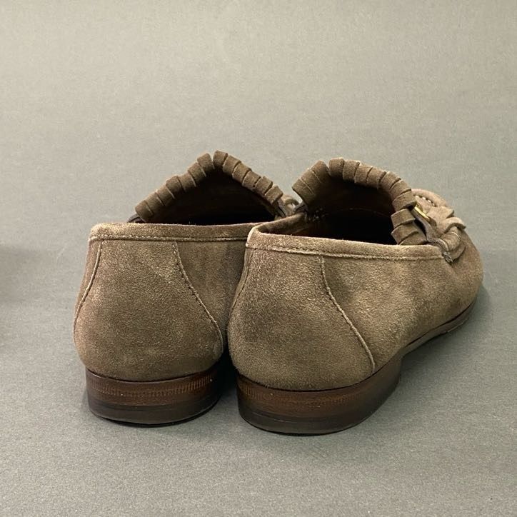 GUCCI ブラウンレザー フリンジローファー