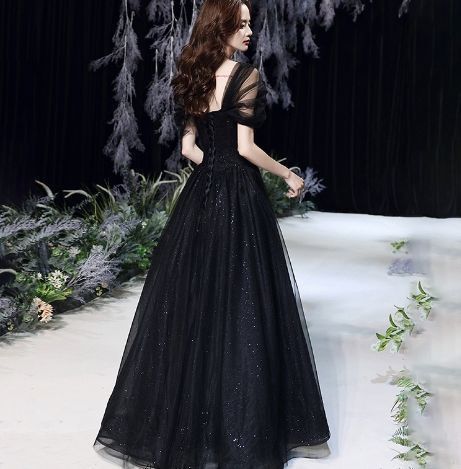 アナベル ANNABELLE 演奏会用ドレス 発表会 黒 ロングドレス カラー