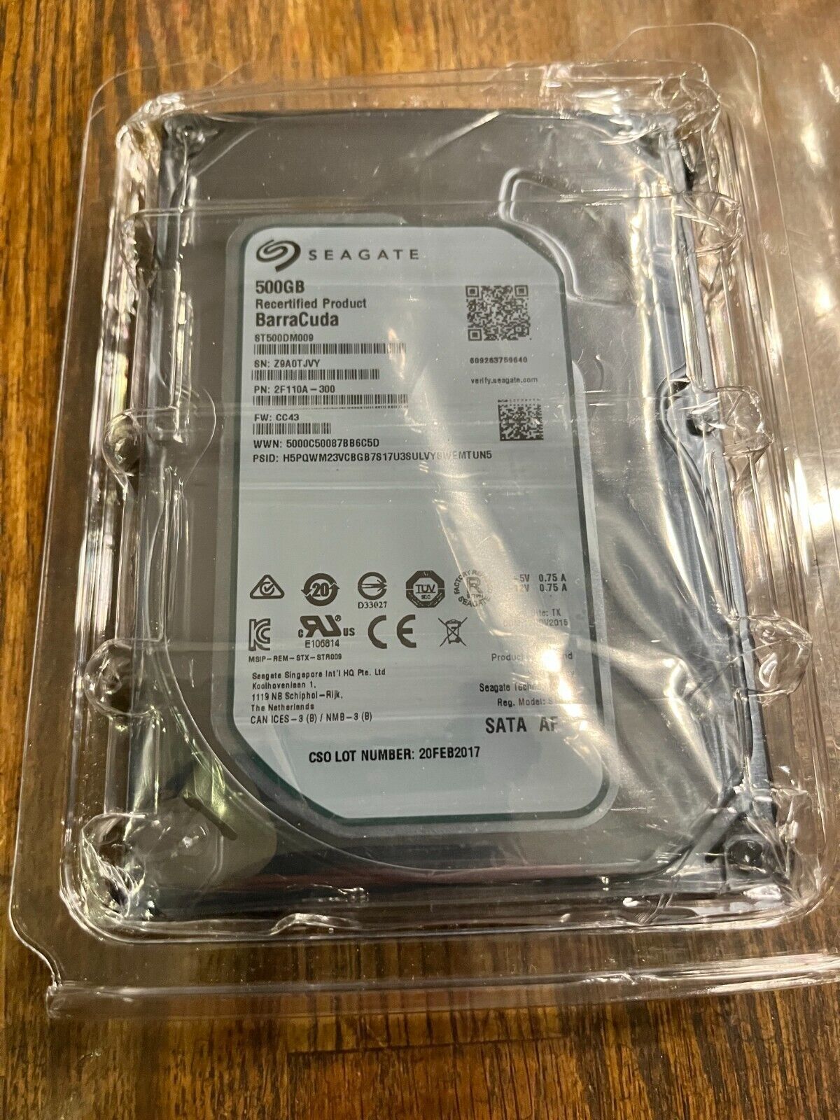 Seagate Barracuda 3.5'' 500 GB Sata Hard Drive Model ST500DM009