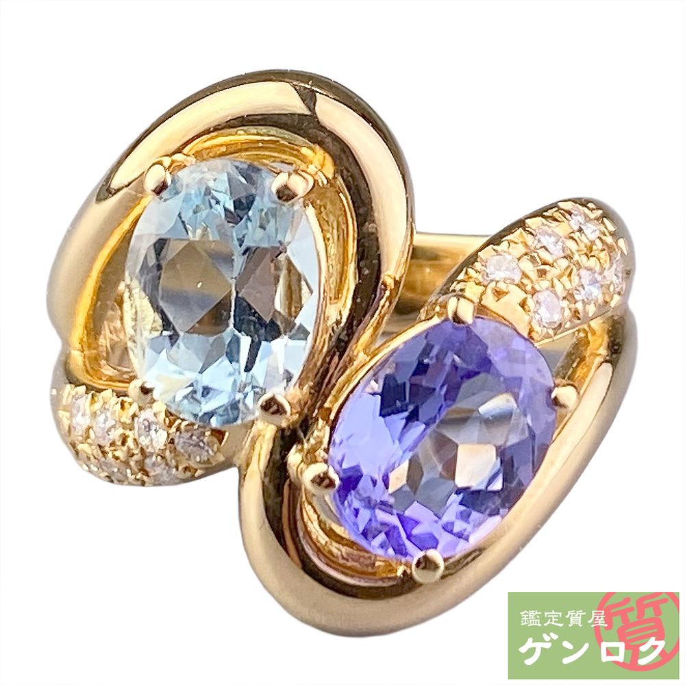 タサキ K18 アクアマリン リング リング・指輪 - メルカリ