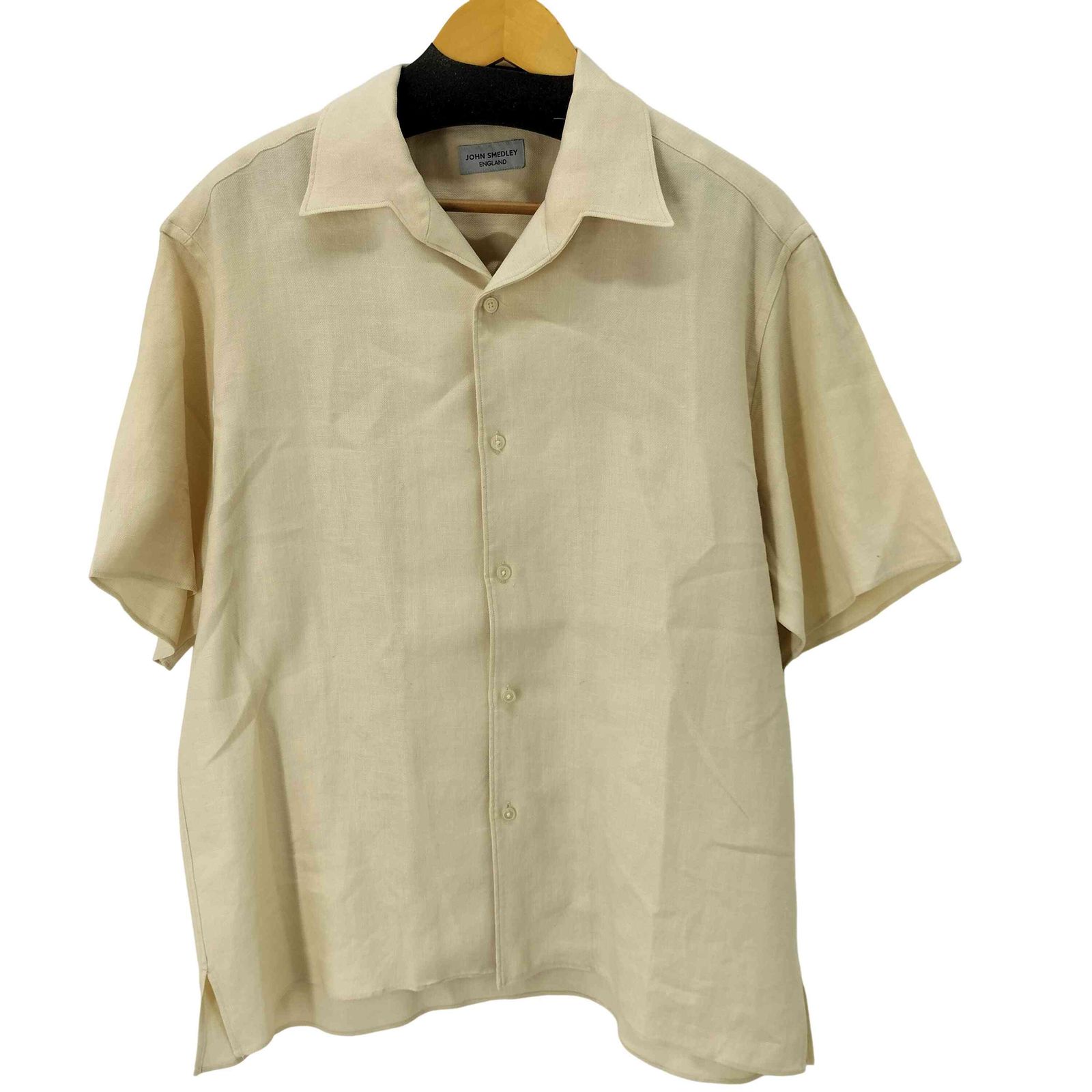 ジョンスメドレー JOHN SMEDLEY シルクリネン オープンカラー S/S 
