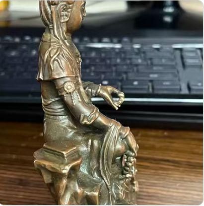 仏教美術 銅器 仏像 細密 彫刻 古美術 銅 仏教 仏教美術 中国 仏像 自在観音 坐龍仏珠観音 銅製 銅器 - メルカリ