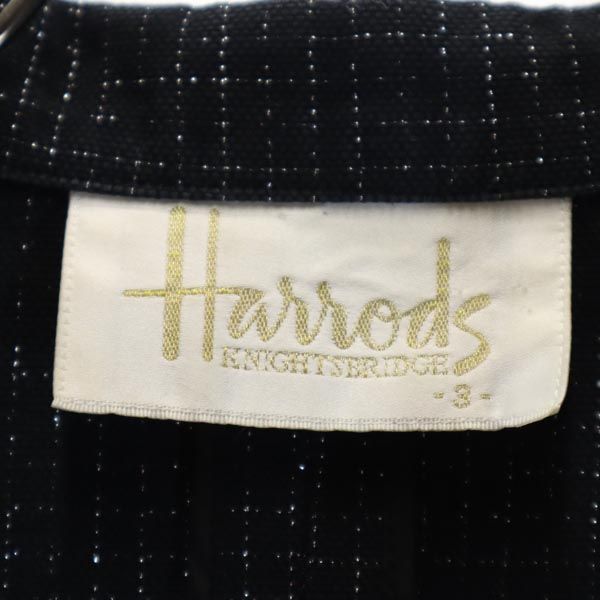 ハロッズ 日本製 ラメ入り スーツ 上下 セットアップ 3 黒 Harrods