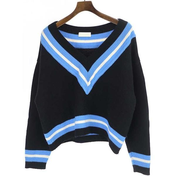 NEON SIGN ネオンサイン 17AW COLLEGE SWEATER Vネックニットセーター