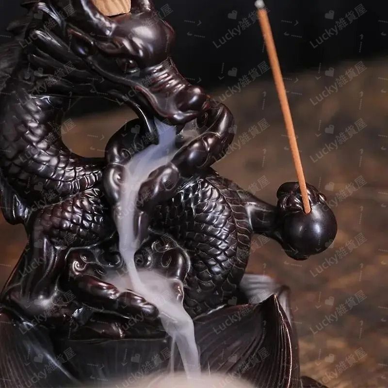 香炉　線香立　置物　器　龍 Amazon｜PYUWENAI 香炉 逆流香炉 龍 お香立て 線香立て 逆流香
