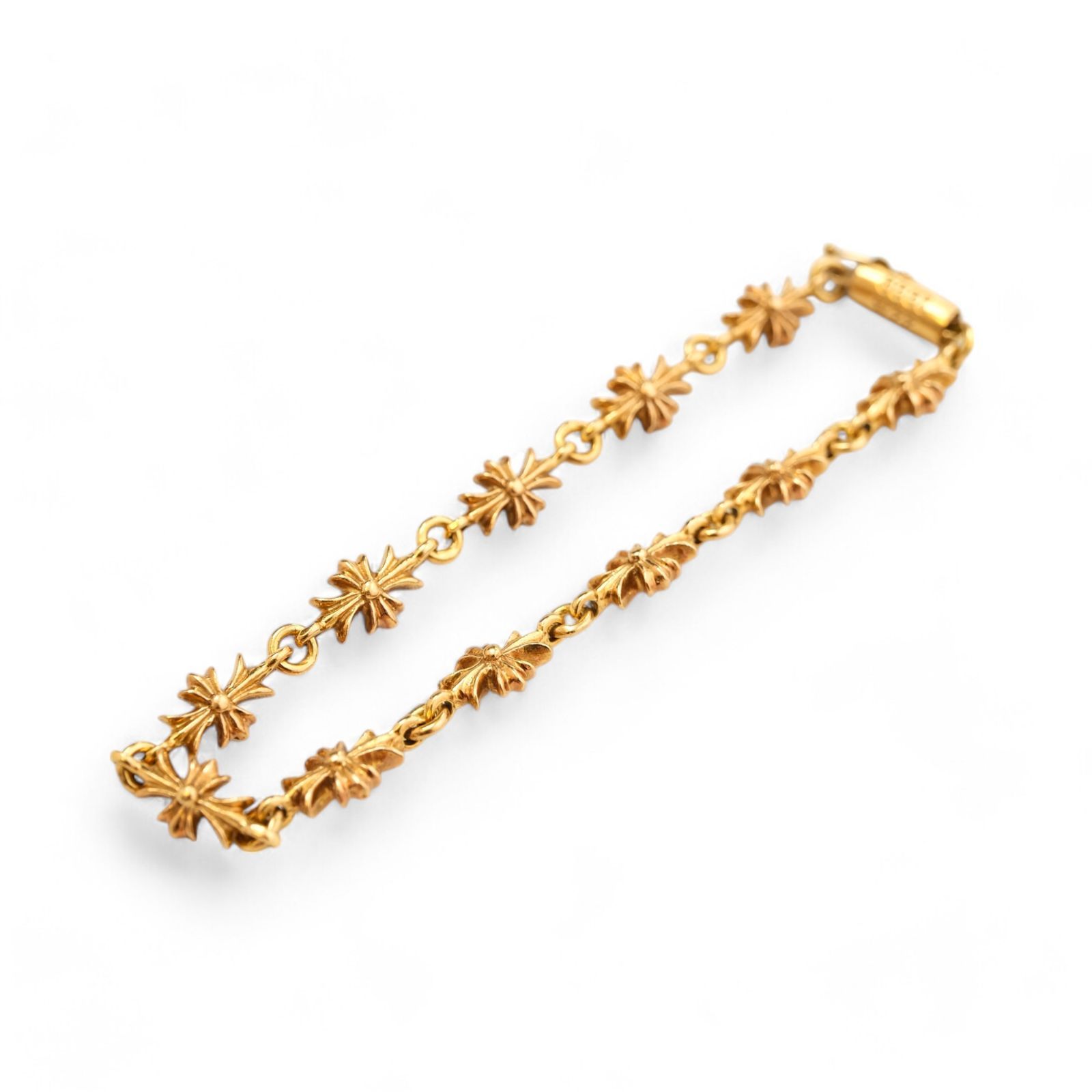 CHROME HEARTS クロムハーツ タイニーE CHプラス クロス 22K GOLD ブレスレット③