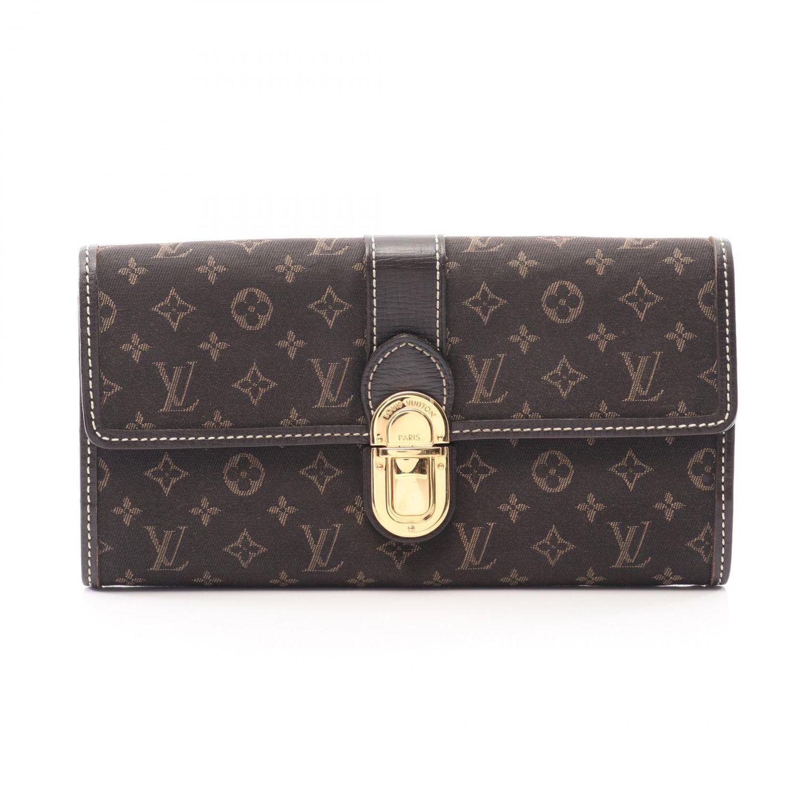 ルイ ヴィトン LOUIS VUITTON 二つ折り長財布 ポルトフォイユ サラ M63006 フザン キャンバス レザー ポルトフォイユ サラ レディース Used A